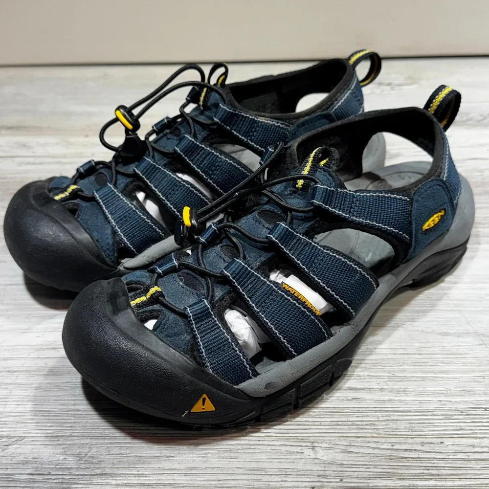 KEEN Mens Newport H2 Navy/Medium Grey Sport Sandals Size 8